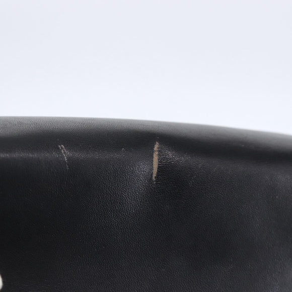 CELINE Shoulder Bag Leather Black Gold Auth 153884