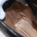 CELINE Shoulder Bag Leather Black Gold Auth 153884-17