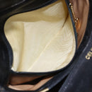 CELINE Shoulder Bag Leather Black Gold Auth 153884-19