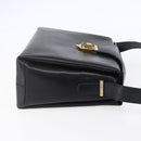CELINE Shoulder Bag Leather Black Gold Auth 153884-5