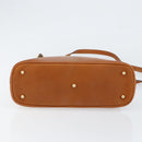 GUCCI Bamboo Hand Bag Leather 2way Brown Gold 000 1274 0290 Auth 153886-5