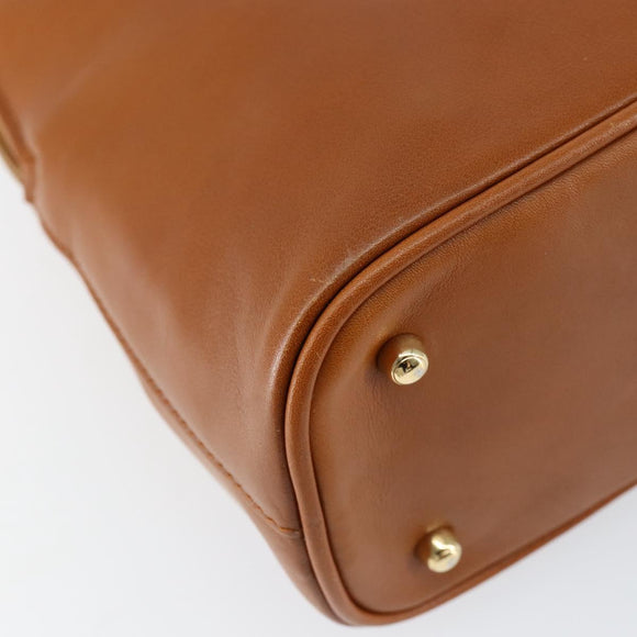 GUCCI Bamboo Hand Bag Leather 2way Brown Gold 000 1274 0290 Auth 153886