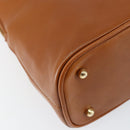 GUCCI Bamboo Hand Bag Leather 2way Brown Gold 000 1274 0290 Auth 153886-16