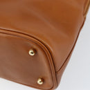 GUCCI Bamboo Hand Bag Leather 2way Brown Gold 000 1274 0290 Auth 153886-17