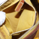 Christian Dior Trotter Canvas Romantic Hand Bag PVC Beige Silver Auth 153888-21