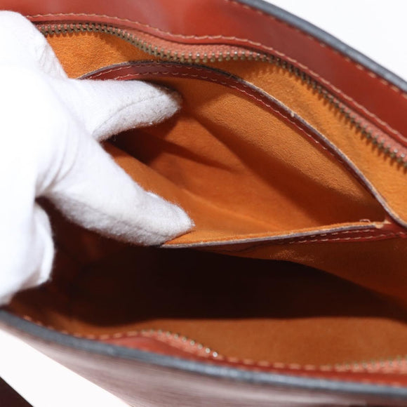 LOUIS VUITTON Epi Saint Jacques Hand Bag Brown M52263 LV Auth 153889