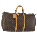 LOUIS VUITTON Monogram Keepall 55 Boston Bag M41424 LV Auth 153893-1