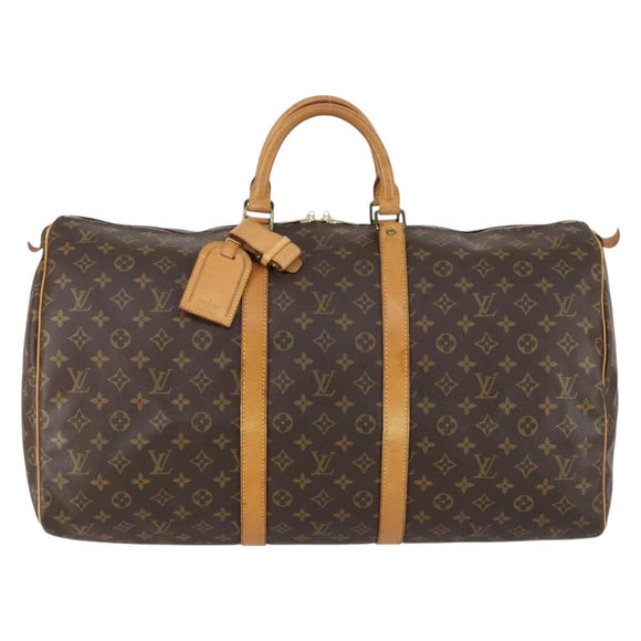 LOUIS VUITTON Monogram Keepall 55 Boston Bag M41424 LV Auth 153893