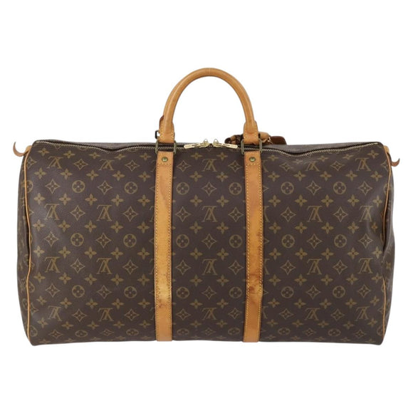 LOUIS VUITTON Monogram Keepall 55 Boston Bag M41424 LV Auth 153893