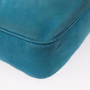 GUCCI Soho Shoulder Bag Suede Leather Blue Gold 308364 Auth 153895-12