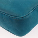 GUCCI Soho Shoulder Bag Suede Leather Blue Gold 308364 Auth 153895-13