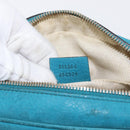 GUCCI Soho Shoulder Bag Suede Leather Blue Gold 308364 Auth 153895-20