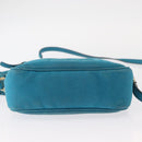 GUCCI Soho Shoulder Bag Suede Leather Blue Gold 308364 Auth 153895-9