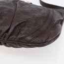 GUCCI GG Canvas Guccissima Abbey Bag Leather Bordeaux Gold 203257 Auth 153896-9