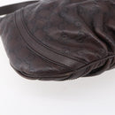 GUCCI GG Canvas Guccissima Abbey Bag Leather Bordeaux Gold 203257 Auth 153896-16