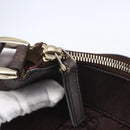 GUCCI GG Canvas Guccissima Abbey Bag Leather Bordeaux Gold 203257 Auth 153896-10