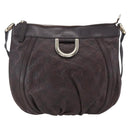 GUCCI GG Canvas Guccissima Abbey Bag Leather Bordeaux Gold 203257 Auth 153896-13