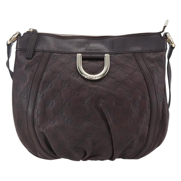 GUCCI GG Canvas Guccissima Abbey Bag Leather Bordeaux Gold 203257 Auth 153896