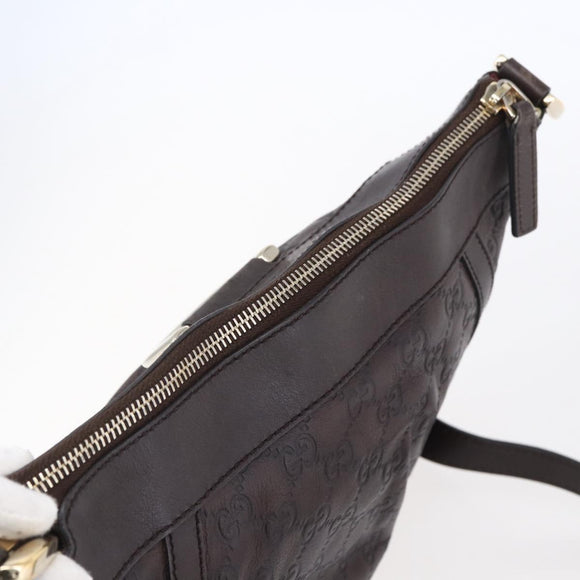 GUCCI GG Canvas Guccissima Abbey Bag Leather Bordeaux Gold 203257 Auth 153896