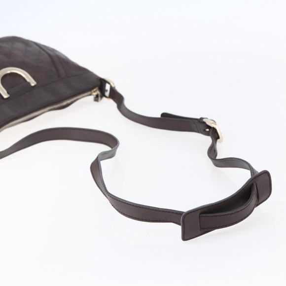 GUCCI GG Canvas Guccissima Abbey Bag Leather Bordeaux Gold 203257 Auth 153896