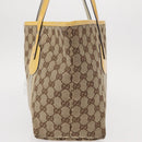 GUCCI GG Canvas Tote Bag Beige Gold 211971 Auth 153897-3