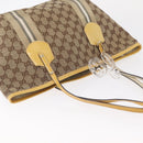 GUCCI GG Canvas Tote Bag Beige Gold 211971 Auth 153897-6