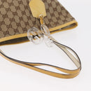 GUCCI GG Canvas Tote Bag Beige Gold 211971 Auth 153897-7