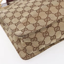 GUCCI GG Canvas Shoulder Bag Beige Gold 120841 Auth 153898-11