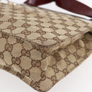 GUCCI GG Canvas Shoulder Bag Beige Gold 120841 Auth 153898-12