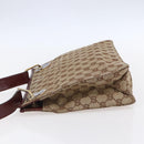 GUCCI GG Canvas Shoulder Bag Beige Gold 120841 Auth 153898-4