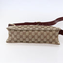 GUCCI GG Canvas Shoulder Bag Beige Gold 120841 Auth 153898-9