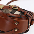 BURBERRY Nova Check Shoulder Bag Canvas Beige Gold Auth 153899-9