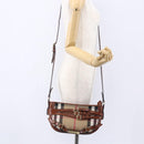 BURBERRY Nova Check Shoulder Bag Canvas Beige Gold Auth 153899-22