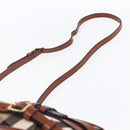 BURBERRY Nova Check Shoulder Bag Canvas Beige Gold Auth 153899-8