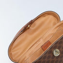 CELINE Macadam Canvas Hand Bag PVC Leather Brown Gold Auth 153900-10