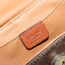 CELINE Macadam Canvas Hand Bag PVC Leather Brown Gold Auth 153900-18