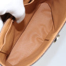 CELINE Macadam Canvas Hand Bag PVC Leather Brown Gold Auth 153900-11