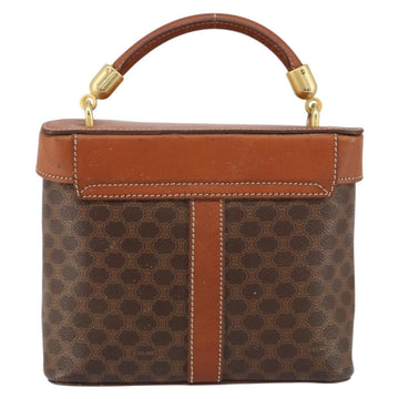 CELINE Macadam Canvas Hand Bag PVC Leather Brown Gold Auth 153900 - 0