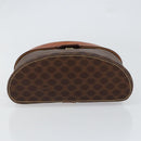 CELINE Macadam Canvas Hand Bag PVC Leather Brown Gold Auth 153900-5