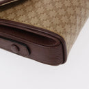 CELINE Macadam Canvas Shoulder Bag PVC Beige Gold Auth 153901-9