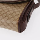 CELINE Macadam Canvas Shoulder Bag PVC Beige Gold Auth 153901-14