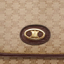 CELINE Macadam Canvas Shoulder Bag PVC Beige Gold Auth 153901-17