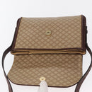 CELINE Macadam Canvas Shoulder Bag PVC Beige Gold Auth 153901-10