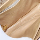 CELINE Macadam Canvas Shoulder Bag PVC Beige Gold Auth 153901-12