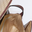 CELINE Macadam Canvas Shoulder Bag PVC Beige Gold Auth 153901-18