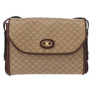 CELINE Macadam Canvas Shoulder Bag PVC Beige Gold Auth 153901-13