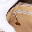 CELINE Macadam Canvas Shoulder Bag PVC Beige Gold Auth 153901-20