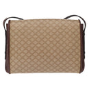 CELINE Macadam Canvas Shoulder Bag PVC Beige Gold Auth 153901-2