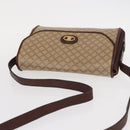 CELINE Macadam Canvas Shoulder Bag PVC Beige Gold Auth 153901-6