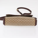 CELINE Macadam Canvas Shoulder Bag PVC Beige Gold Auth 153901-5